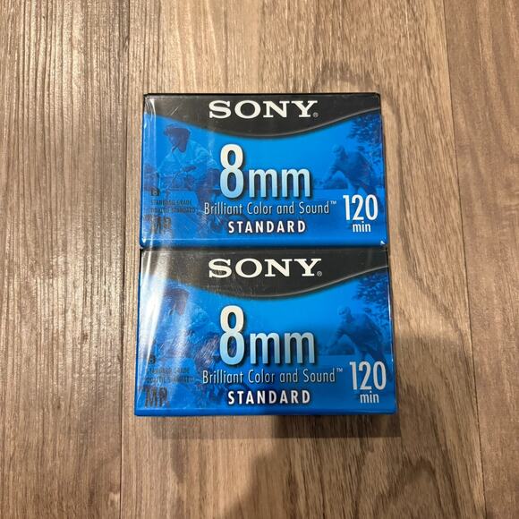 Sealed Sony 8mm 120 Minute MP Standard P6-120MPL Camcorder VCR Tape NEW Lot of 2 - Picture 1 of 3